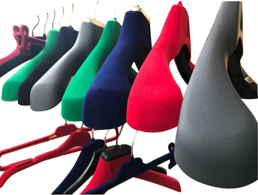 12 Grucce In Velluto Con Asta Pantalone - Appendini Antiscivolo Per Cappotti E Giacche, Made In Italy