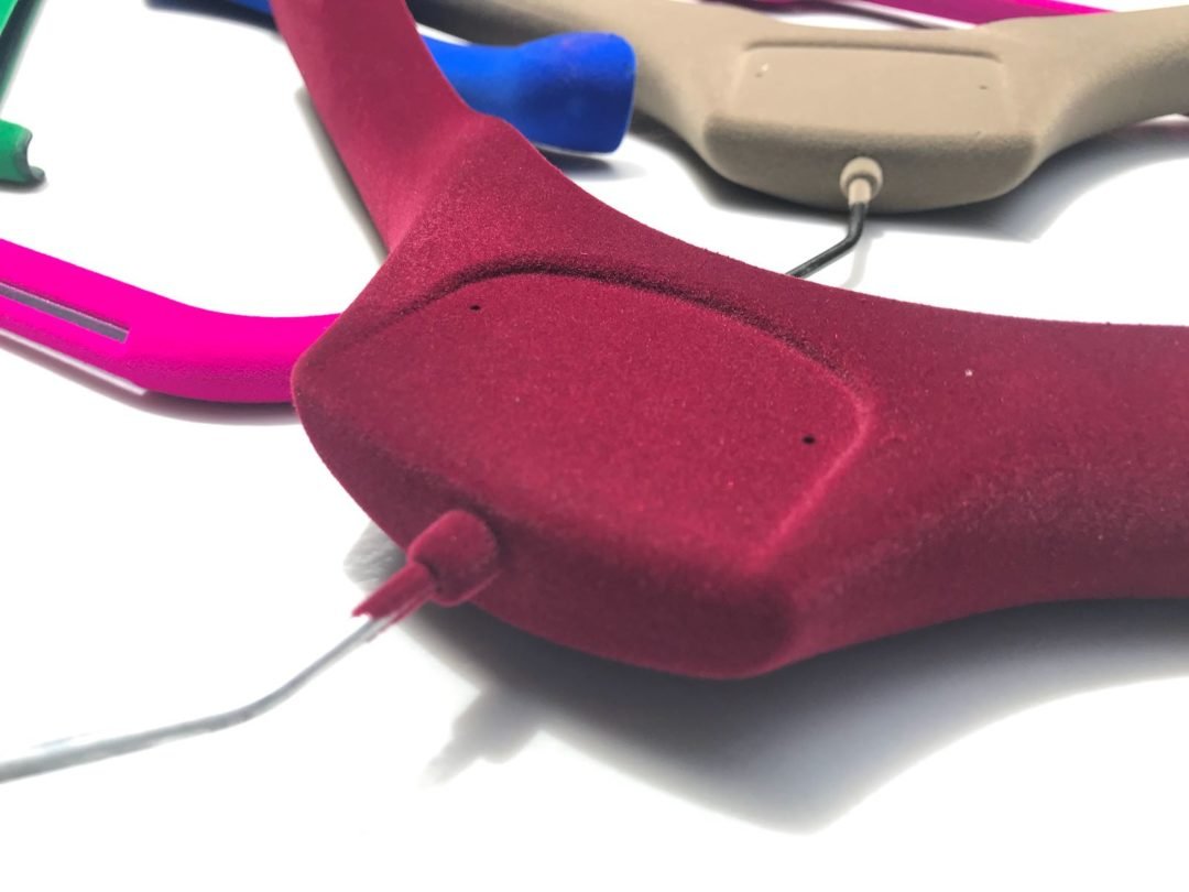 Grucce Made In Italy 42cm 15 Grucce Velluto Rosa Con Gancio Oro Appendiabiti Antiscivolo 574878 - Foto 9