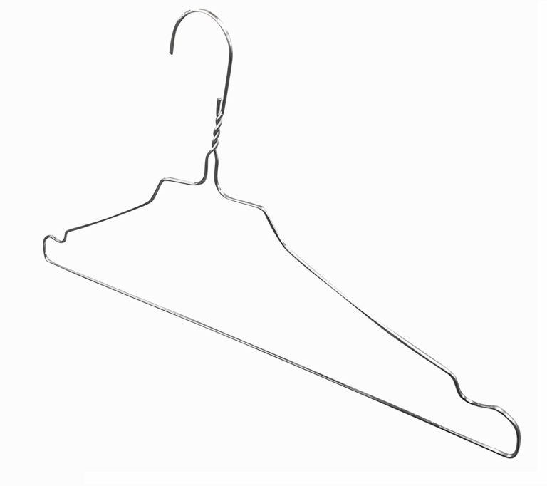 100 Grucce Metalliche Salvaspazio HANGERWORLD - 40 Cm Cromate | Per Guardaroba E Lavanderia